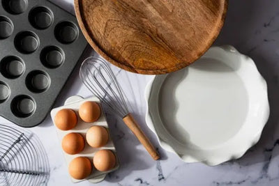 This bakeware with a muffin pan and other cooking essentials were made in America for every kitchen baking need.