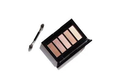 Light and brown eye shadows that were made in America. 