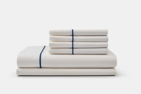 100% Cotton Bed Sheet Set with Piping – USA-Made Luxury Sheets | Crisp, Cool, & Elegant Design American Blossom Linens  Bed Sheets
