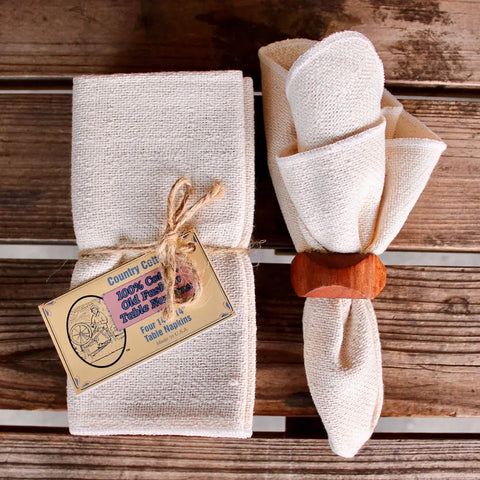 100% Cotton Cloth Table Napkins 14x14 Inch Set of 4 – Made in USA Carolina Cottons  Table Napkins