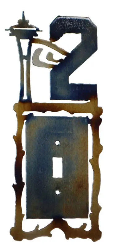 12 Fan Scene Decorative Light Switch Cover – Handcrafted Metal Art | Made in USA Home Decor Knights Home Decor  item
