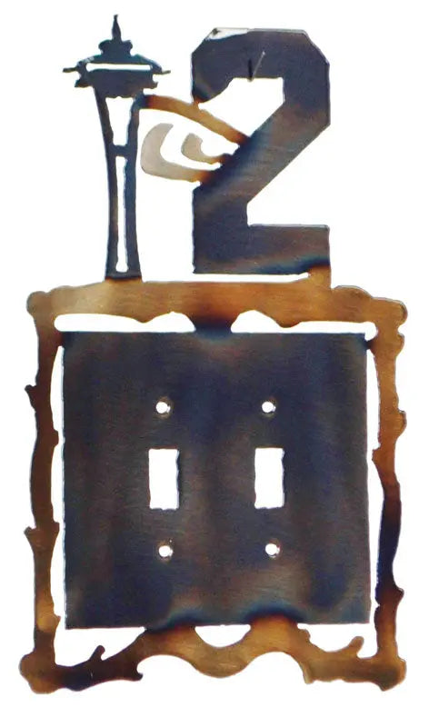 12 Fan Scene Decorative Light Switch Cover – Handcrafted Metal Art | Made in USA Home Decor Knights Home Decor  item