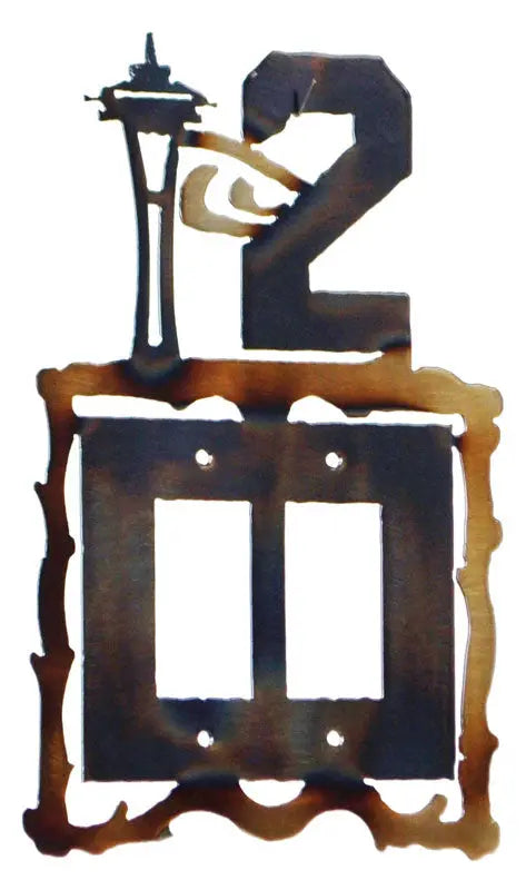 12 Fan Scene Decorative Light Switch Cover – Handcrafted Metal Art | Made in USA Home Decor Knights Home Decor  item