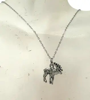 18 Inch Pewter Moose Necklace and Earrings Set – Nature Inspired Jewelry Gift | Made in USA Michelle Marie Boutique  Jewelry Set