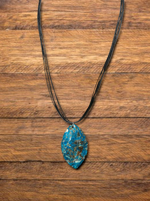19 Inch Crazy Lace Agate Pendant Necklace – Adjustable Cord – Emotional Balance Jewelry | Made in USA Michelle Marie Boutique  NeckLace