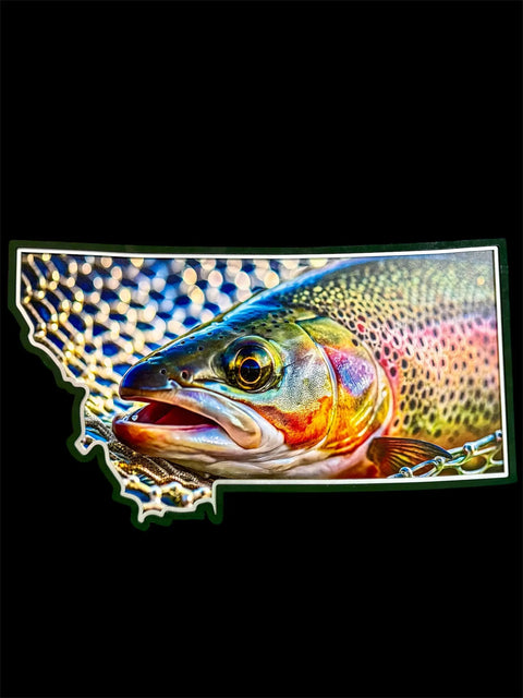 24 Inch Montana Trout Sign – Raised 3D Border | Made in USA B. James Design & Woodwork 