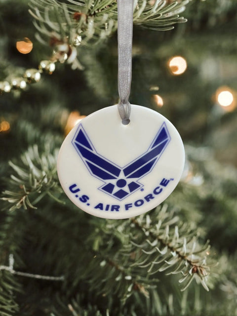 3 Inch USAF Ceramic Christmas Ornament – Officially Licensed Military Gift | Made in USA Gift Boxed Michelle Marie Boutique  Ornament