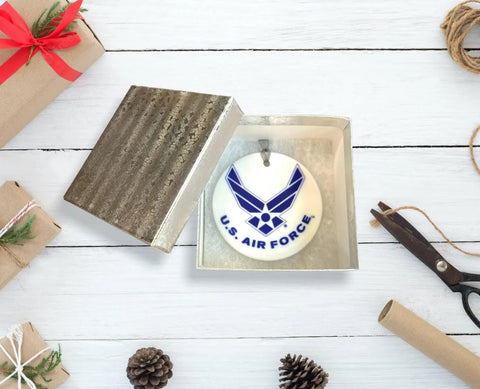 3 Inch USAF Ceramic Christmas Ornament – Officially Licensed Military Gift | Made in USA Gift Boxed Michelle Marie Boutique  Ornament