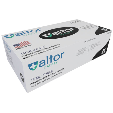 Black Nitrile Gloves – 6 Mil | Latex-Free, Powder-Free | USA-Made for Food & Industrial Use Altor Safety  Nitrile Gloves