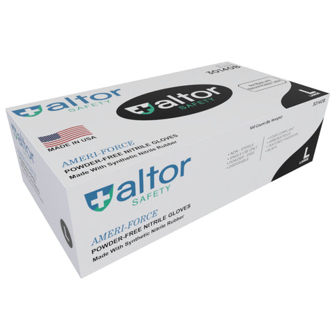 Black Nitrile Gloves – 6 Mil | Latex-Free, Powder-Free | USA-Made for Food & Industrial Use Altor Safety  Nitrile Gloves