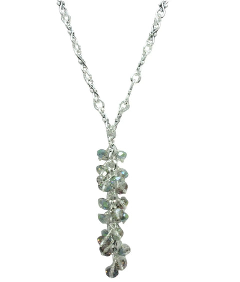 34 Inch Long Crystal Cluster Necklace – Adjustable Lobster Clasp Jewelry | Handmade in USA by Michelle Marie Boutique Michelle Marie Boutique  necklace