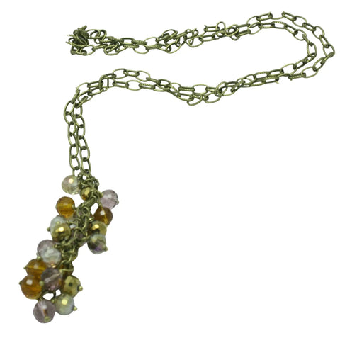 34 Inch Long Crystal Cluster Necklace – Adjustable Lobster Clasp Jewelry | Handmade in USA by Michelle Marie Boutique Michelle Marie Boutique  necklace