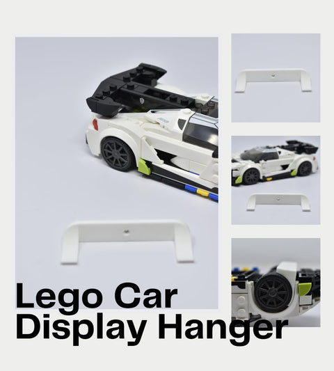 Low Profile Lego Car Display Wall Mount – 5-Pack White Hangers | Made in USA Chatelet Manufacturing 
