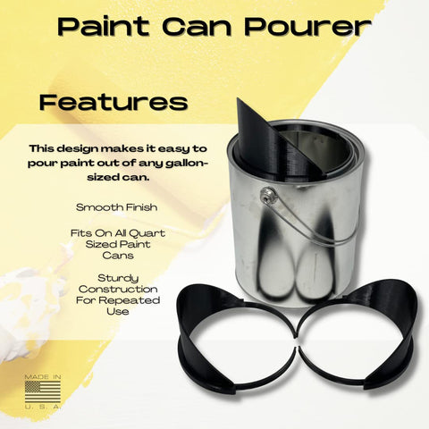 3-Pack Quart Paint Can Pourer Clips – Spill-Free Pouring Tool | Made in USA Chatelet Manufacturing 