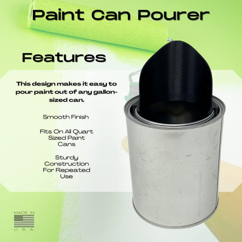 Paint Can Pourer – Half Pint Size – Smooth Pouring Tool | Made in USA Chatelet Manufacturing 