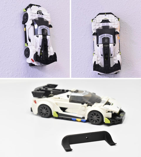 Low Profile Lego Car Wheel Display Mount – Collectible Wall Hanger | Made in USA Chatelet Manufacturing 