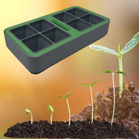 Honeycomb Seed Starter Tray Set – 6-Cell Self Watering Planter | Eco-Friendly Reusable Gardening Kit Made in USA Chatelet Manufacturing 