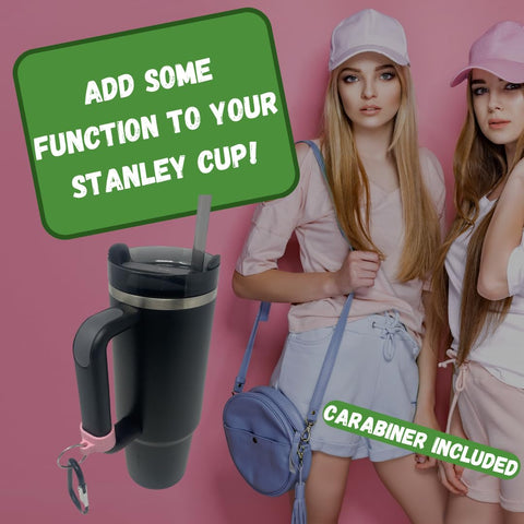 Carabiner Clip Attachment for Stanley 40 Oz Tumbler Handle – Keychain Holder | Made in USA – Pink Chatelet Manufacturing 