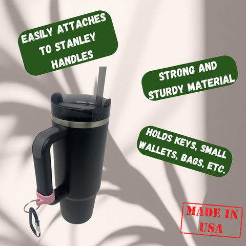 Carabiner Clip Attachment for Stanley H2.0 40 Oz Tumblers – Keychain Holder | Made in USA Chatelet Manufacturing 