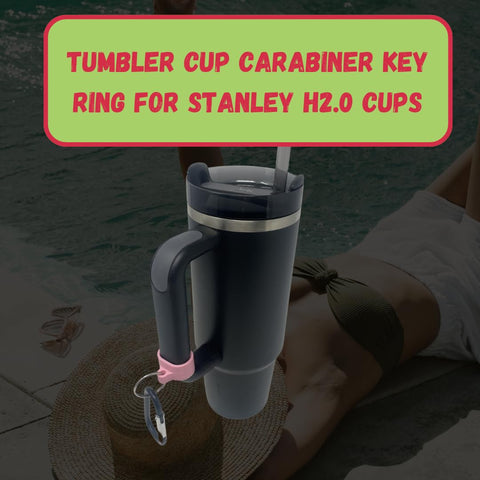 Carabiner Clip Attachment for Stanley 40 Oz Tumbler Handle – Keychain Holder | Made in USA – Pink Chatelet Manufacturing 