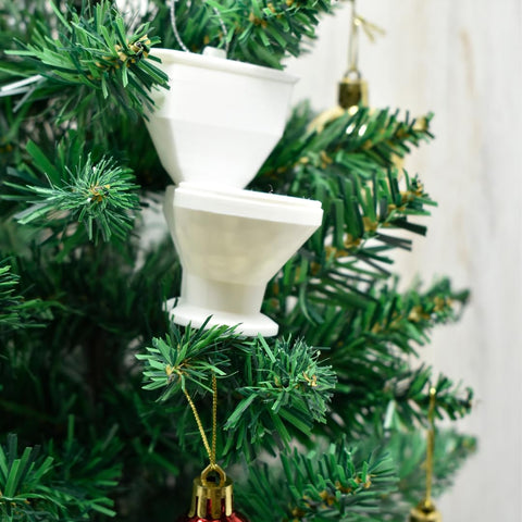 Toilet Bowl Christmas Tree Ornament – Funny Holiday Decoration | Made in USA Chatelet Manufacturing 