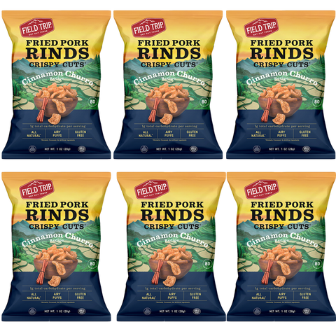 Field Trip Cinnamon Churro Pork Rinds 1oz – Keto Friendly Snack 6 Pack | Made in USA Field Trip 