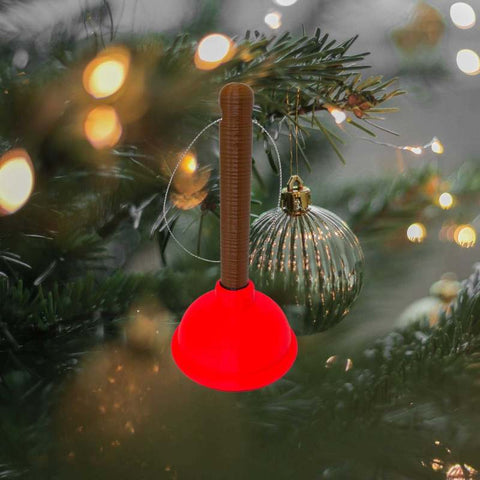 Toilet Plunger Christmas Tree Ornament – Humorous Holiday Decor | Made in USA Chatelet Manufacturing 