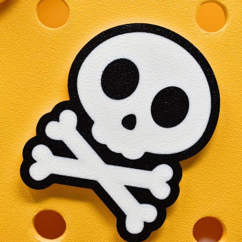 Halloween Skull And Crossbones Bag Charm – Rubber Tote Accessory | Made in USA Chatelet Manufacturing 