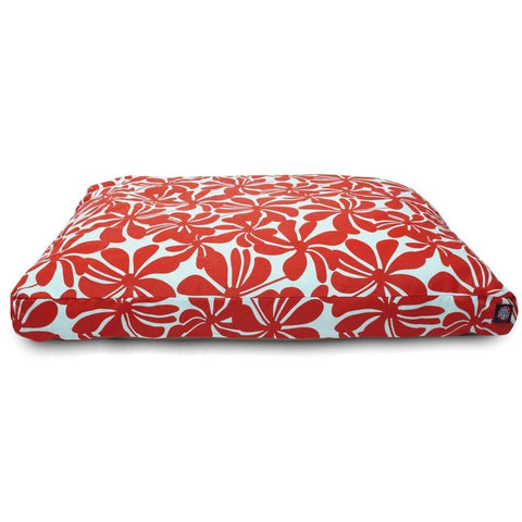 Plantation Rectangle Dog Bed – Durable Floral Print – Handmade Pet Cushion | Made in USA Majestic Pet 
