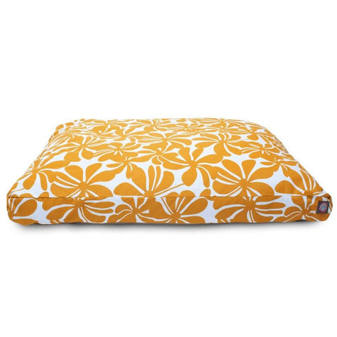 Plantation Rectangle Dog Bed – Durable Floral Print – Handmade Pet Cushion | Made in USA Majestic Pet 