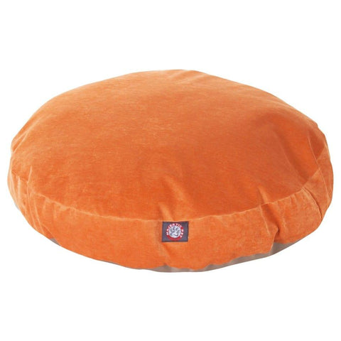 Villa Round Plush Dog Bed – Durable Upholstery Fabric | Made in USA Majestic Pet 