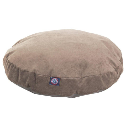 Villa Round Plush Dog Bed – Durable Upholstery Fabric | Made in USA Majestic Pet 