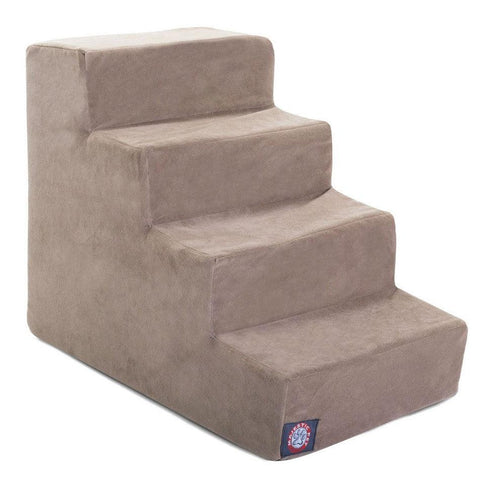 Majestic Pet Suede 4 Step Stairs – Small Pet Ramp – Removable Cover | Made in USA Majestic Pet 