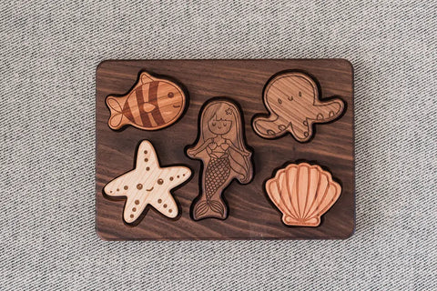 7x10 Inch Hardwood Toddler Puzzle Set – Educational Alphabet Toys for Fine Motor Skills | Made in USA Lanz Co Woodworking  Toys & Games