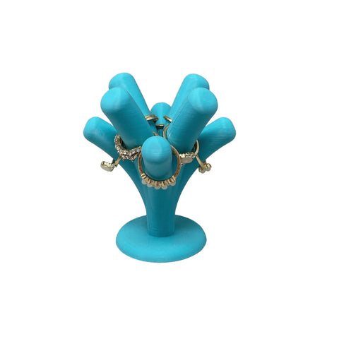 8-Branch Pink Jewelry Ring Display Stand – Made in USA Organizer Chatelet Manufacturing   15.95 Blue