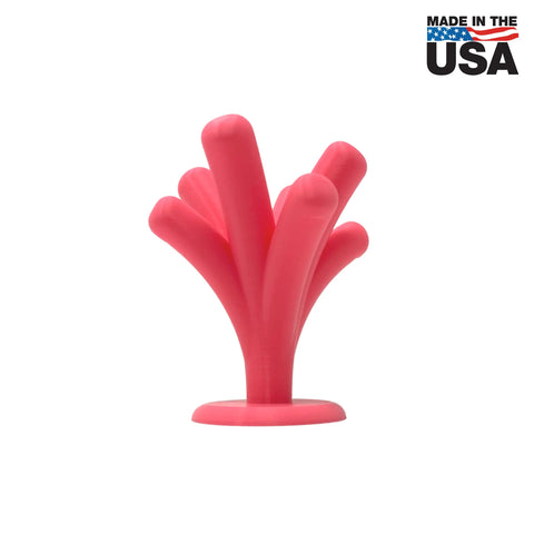 8-Branch Pink Jewelry Ring Display Stand – Made in USA Organizer Chatelet Manufacturing 