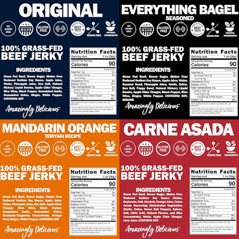 Field Trip Snack Tote Bag – Grass-Fed Beef Jerky Variety Pack | Made in USA Field Trip 