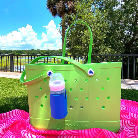 Can Drink and Water Bottle Holder Charm – Tote Bag Accessory for Bogg Bags | Made in USA Chatelet Manufacturing 
