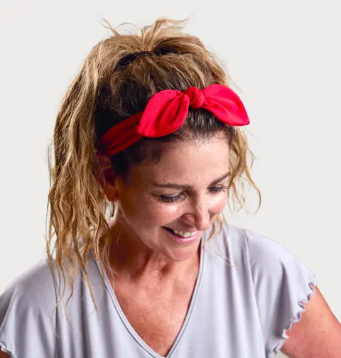 Adjustable Knotted Bow Headband – Handmade Comfort Accessory | Made in USA Goodnighties  item