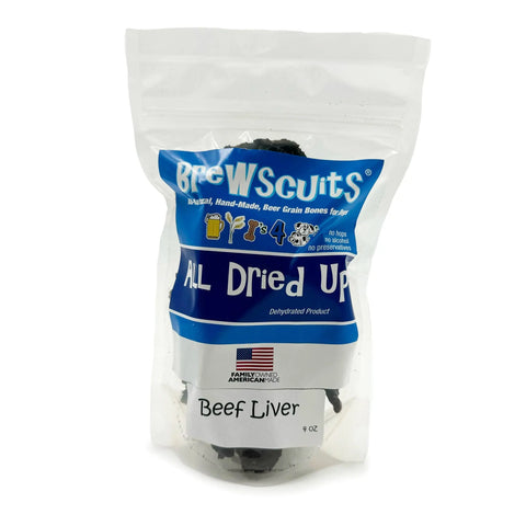 All Dried Up Beef Lung Dog Treats – 4 oz Natural Chews | Made in USA Brewscuits 