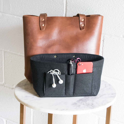 American Made Felt Tote Organizer Insert – 10 Pocket Bag Organizer | Made in USA Urban Southern  Accessories
