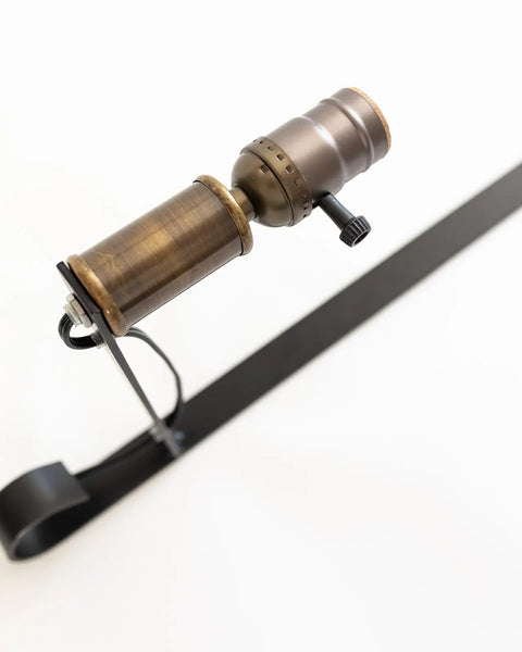 Amish Iron Wall Lamp – Rustic Black Steel Finish | Made in USA Wall Sconce Lighting Millstream Home  Homegoods