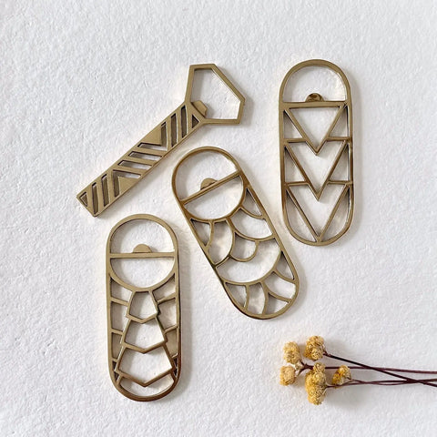 Art Deco Brass Bottle Opener – Handcrafted Bar Accessory | Made in USA Sarah Cecelia  BARWARE