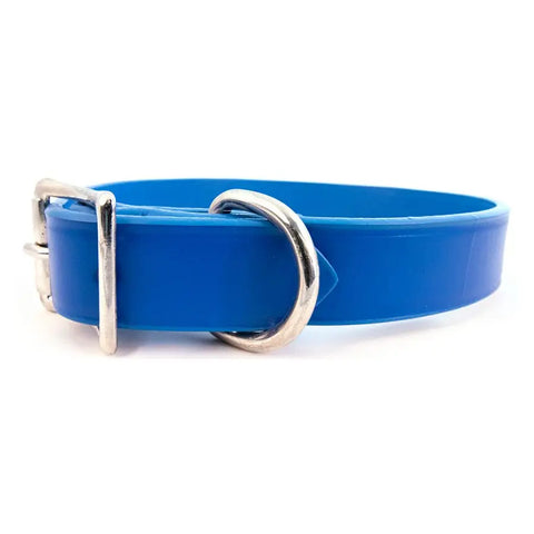 Auburn Leathercrafters Classic Bridle Leather Dog Collar – Pink and Blue Adjustable Standard Collar | Made in USA Auburn Leathercrafters  item