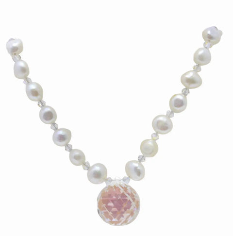 Austrian Crystal and Pearl Necklace Michelle Marie Boutique  Necklace
