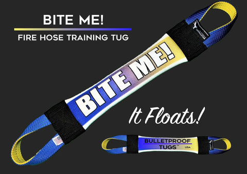 Bite Me Fire Hose Dog Tug Toy – Heavy Duty Training Chew – Made in USA Bulletproof Pet Products Inc  TUGS