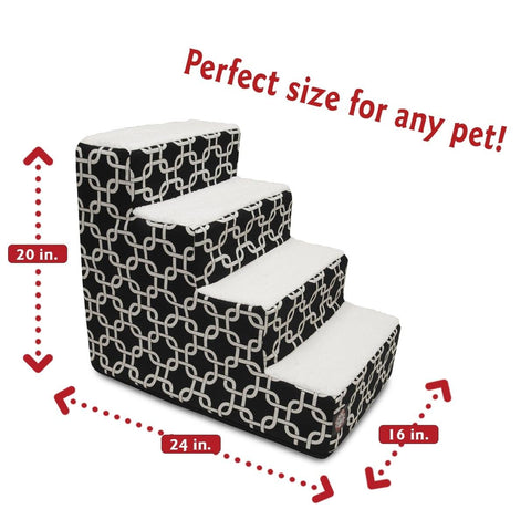 Majestic Pet Links 4 Step Pet Stairs – 20 Inch Plush Steps | Made in USA Majestic Pet 