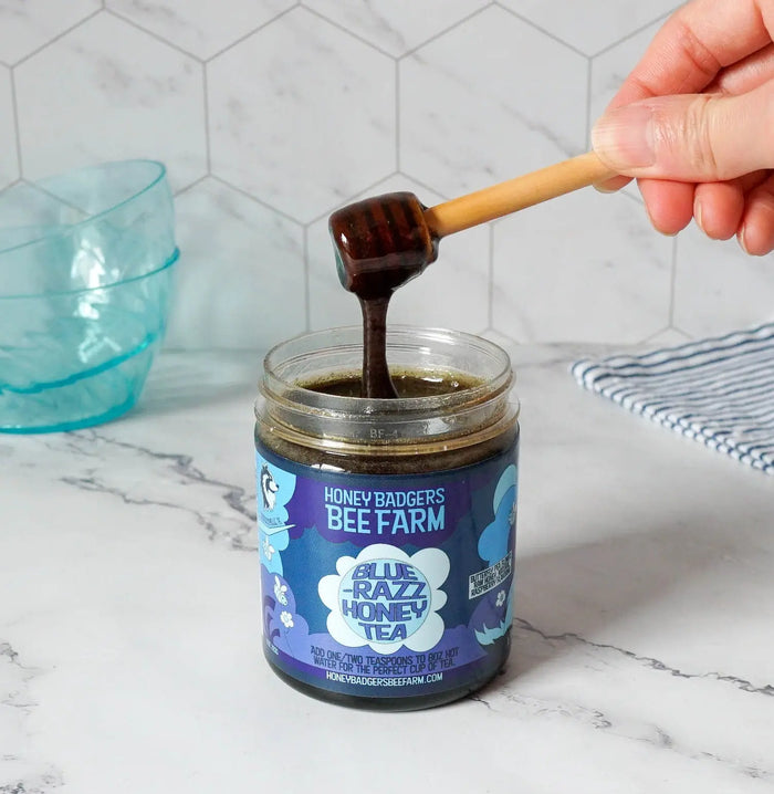Blue Razz Honey Tea Honey Badgers Bee Farm  All natural Tea