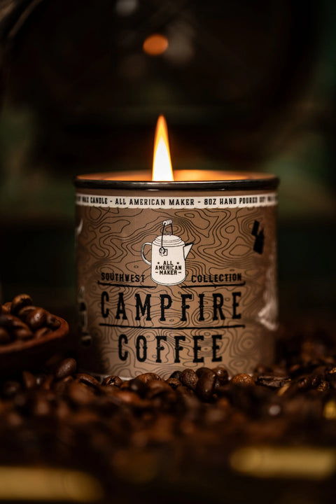 Campfire Coffee Soy Wax Candle 8oz – Made in USA | Home Fragrance All American Maker  Candle