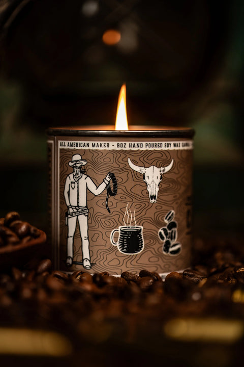 Campfire Coffee Soy Wax Candle 8oz – Made in USA | Home Fragrance All American Maker  Candle